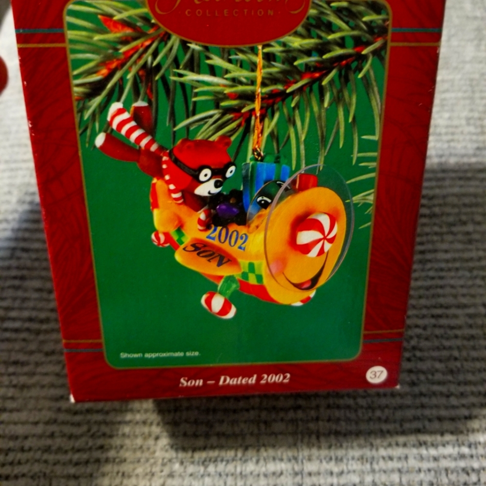 Heirloom Collection Christmas Ornament By Carlton Cards. Son 2002.